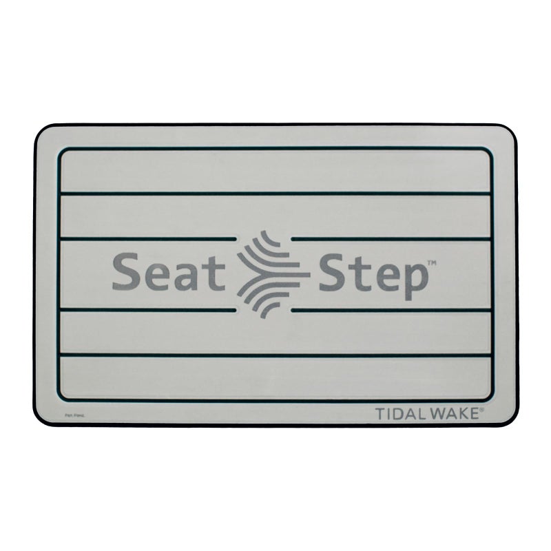Tidal Wake Seat Step Non-Slip Marine Matâ€“ Protects Boat Seats & Upholstery from Rips, Dirt & Wear from Stepping on Seats-ideal for Cushions, Seat Covers, Vinyl Upholstery (Gray/Black) - Image 1
